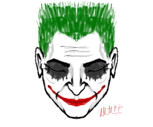 Joker Smiling in Pain